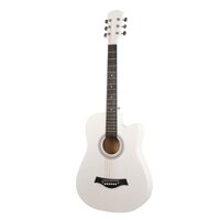 Đàn Guitar Thùng Dáng Khuyết Màu Trắng Trơn Giá Xưởng