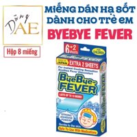 Dán Hạ Sốt Bye Bye Fever Made in Japan Cho Trẻ Em - Bye Bye Fever Children 6S + 2S - Hộp 8 Miếng