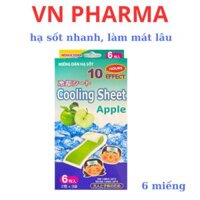 DÁN HẠ SỐT CHO BÉ COOLING SHEET APPLE LÀM MÁT 10 TIẾNG HỘP 6 MIẾNG - TANAPHAR
