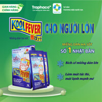 Dán Hạ Sốt Cho Người Lớn Koolfever KOBAYASHI Số 1 Nhật Bản Hạ Sốt Nhanh,  Làm Mát Cơ Thể Hạ Nhiệt Đến 8 Giờ Hộp 8 gói