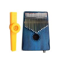 Đàn Kalimba 17 Phím Gỗ Mahogany Walter WK-17BLEQ Kèm Kèn Kazoo DreamMaker (Có EQ) - Xanh - HÀNG CÓ SẴN