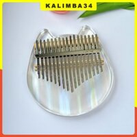 Đàn Kalimba Pha Lê Mèo Cầu Vồng KL34, Kalimba 17 Phím Cầu Vồng Hình Mèo Dễ Thương Kèm Bộ 100 Tab Số