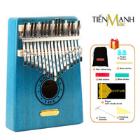 Đàn Kalimba Yael 17 Phím Gỗ Mahogany Y17M-BL (Xanh - Mbira Thumb Finger Piano 17 Keys)