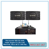 Dàn karaoke BIK BJ S668, Amply Jarguar PA-203 Gold Bluetooth, Micro BCE U900 Plus