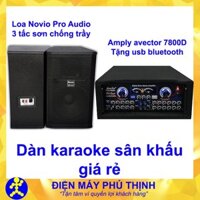 Dàn karaoke gia đình Dàn karaoke gia đình hay, Dàn karaoke giá rẻ CẶP LOA NOVIO 3 TẤC SƠN VÀ AMPLY KARAOKE AVECTOR 7800