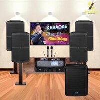 Dàn Karaoke Gia Đình : Loa Whafedale Pro WH-12 NEO (4 chiếc),  Đẩy 4 Kênh AAP TD8004, Vang Số AAP Audio K9900II, Micro BBS E-500GS, Sub Wharfedale Pro T-Sub-AX15B