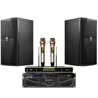 Dàn Karaoke JBL BC-72GD – Dàn Karaoke Gia Đình Cao Cấp (2 Loa JBL XS10, 2 Cục Đẩy BIK VM620A, 1 Vang Số JBL KX180A, 1 Bộ Micro BCE UGX12 Gold)