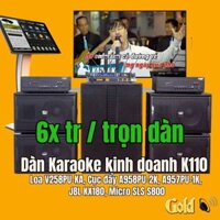 Dàn Karaoke kinh doanh K110 Goldsound (Loa V258PU-KA, Cục đẩy A958PU-2K, A957PU-1K, JBL KX180, Micro SLS S800,...)