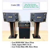 Dàn Karaoke Loa BNIB 850 bass 25cm,Âmly Jagua 506 16 sò,Loa Trầm bass 30cm.Tặng Cặp Mic Hát Karaoke,Dây Kết Nối
