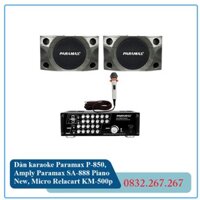 Dàn karaoke Paramax P-850, Amply Paramax SA-888 Piano New, Micro Relacart KM-500p