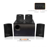 Dàn loa âm thanh soundmax A4000/4.1 chính hãng bao gồm 4 loa vệ tinh(2 loa trước, 2 loa sau),1 loa siêu trầm (Subwoofer)