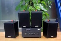 Dàn loa thông báo phát nhạc nền tự động: 1 Amply A154PU_DA Goldsound 150w + 4 loa Goldsound V25C_DA - 25w, loa được thiết kế riêng cho quán, bật lớn không tạp âm, miễn phí công lắp đặt, bảo hành dài hạn 5 năm.