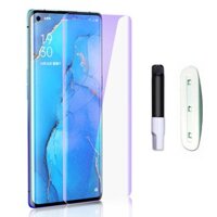 Dán Màn hình kính cường lực trong suốt full keo UV Cho OPPO Reno4 Pro chống va đập, chống vỡ chống xước- Hàng Chính hãng