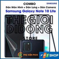 Dán màn hình Samsung Galaxy Note 10 Lite và dán lưng Samsung Note 10 Lite PPF cao cấp và dán camera - combo3