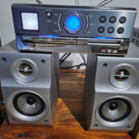 Dàn mini bộ âm ly SHARP SD-CX9-H ghép loa VICTOR 35Wx2 đa năng nghe nhạc CD, MD, radio AM FM, cổng quang AUX