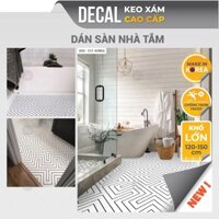 Dán nền nhà vệ sinh chống trơn loại dày Made in KOREA,miếng dán chống trơn nhà tắm  gạch bông vintage Decal24h DDS-313