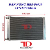 Dàn nóng điều hòa ô tô, Dàn nóng HBS 14x23 inch 36x59 cm dày 20cm