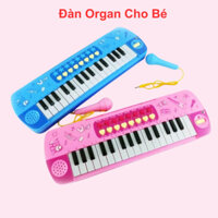 Đàn Organ Cho Bé Đàn Piano Có Mic 2 Màu Hồng và Xanh Phát Nhạc Đa Dạng Giai Điệu Dễ Thương