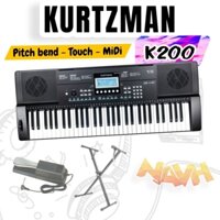 Đàn Organ Kurtzman K200 61 phím + Pitch Bend + Touch + MIDI + Combo Pedal - chân X Phù hợp cho Người chơi Chuyên nghiệp