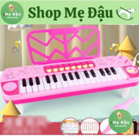 Đàn Organ piano điện tử có mic cho bé tập làm nhạc sĩ,đồ chơi đàn piano phát nhạc nhiều giai điệu, có 2 màu xanh và hồng