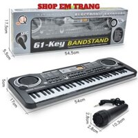 Đàn PIANO 61 KEY Cho Bé - Đàn ORGAN Kèm Míc Có Loa Cực To Giúp Bé Giải Trí 6 Bàn Phím Kèm Mic 6 Bài Hát Và 16 Tone Nhạc