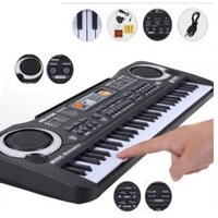 Đàn Piano 61 phím kèm mic đa năng nhựa ABS, đồ chơi đàn âm thanh nhạc cụ sạc điện rèn kĩ năng cho Bé