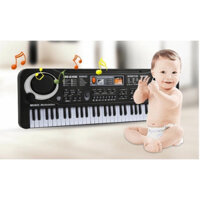 Đàn piano 61 phím loại to kết hợp mic và loa cỡ lớn giúp bé làm quen với âm nhạc