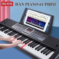 ĐÀN PIANO ĐIỆN 61 PHÍM CHO NGƯỜI MỚI TẬP- ĐÀN ORGAN MQ-6136 KÈM MICRO CHO NGƯỜI LỚN- ĐÀN ELECTRONIC KEYBOARD