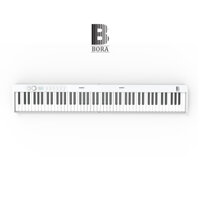 Đàn piano điện gấp gọn, Digital Foldable Piano - Bora BX-20 PRO (BX20 PRO) - White, Bluetooth, 88 phím cảm ứng lực
