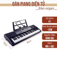 Đàn Piano Điện Tử 61 Phím Cao Cấp Cho Người Mới Tập Học Chơi Đàn Cho Bé Kèm Mic Giá Đỡ Bản Nhạc TN1