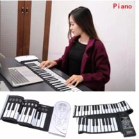 ĐÀN PIANO Gấp Gọn - Bàn Phím Di Động 49 Phím Cuộn Lên Silicone Mềm Dẻo Bàn Phím Âm Nhạc Kỹ Thuật Số Điện Tử Piano Mới.