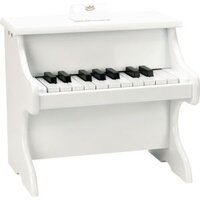 Đàn piano màu trắng bằng gỗ có điểm số