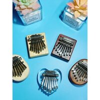 Đàn piano mini hình bầu dục nhỏ 8 nốt, đồ chơi Kalimba pha lê, nhạc cụ treo trang trí, hộp quà nhạc cụ nhỏ dễ thương để tặng