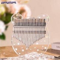 Đàn Piano ngón tay cái CORNE Kalimba, Đàn Piano ngón tay cái pha lê Acrylic trong suốt 17 phím, Quà tặng Đàn Piano ngón tay hình hoa Kalimba dành cho người mới bắt đầu Nhạc cụ bàn phím
