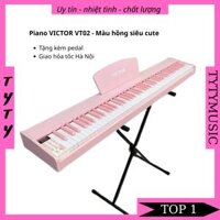 Đàn Piano VICTOR VT02 Màu Hồng, PIANO PINK hot nhất 2025