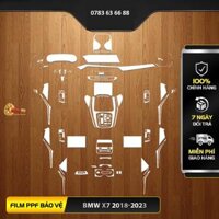 Dán PPF bảo vệ nội thất xe BMW X7 2018-2022 2023 decal trong suốt chống xước bằng miếng phim TPU che mờ vết xước cũ giữ độ zin bóng nội thất ô tô cao cấp