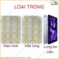 Dán PPF chống trầy iPad Air 5 loại trong, nhám dành cho màn hình, mặt lưng, full lưng bo viền