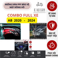Dán PPF Combo FULL XE  Airblade 2020 - 2025  (mặt đồng hồ  + đèn trước + đèn hậu ) chống trầy mặt đồng hồ xe ab 2025