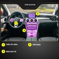 Dán PPF decal trong chống xước nội thất xe MERCEDES C200 2019-2020 miếng phim TPU bảo vệ nội thất che mờ vết xước màn giải trí trấu yên ngựa ô tô cao cấp