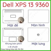 Dán PPF Dell XPS 13 9360 loại trong, nhám dành cho màn hình, mặt lưng, mặt đế, bàn phím