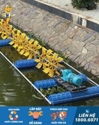 Dàn quạt nuôi tôm đủ bộ 10 cánh quạt kèm motor 2hp