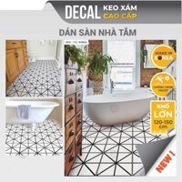 Dán sàn nhà vệ sinh chống nước Decal24h gạch bông vintage Made in KOREA, miếng dán sàn nhà tắm chống trơn trượt DDS-312