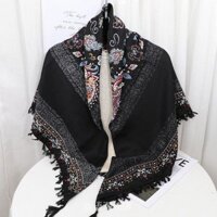 Dân Tộc Nga Size Lớn Khăn Trùm Đầu Cotton Vuông Khăn Cho Nữ Chống Lạnh Ấm Áp Khăn Choàng