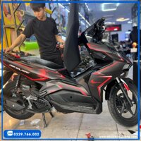 Dán Trang Trí Xe Airblade Đỏ Đen Nhám Đẹp Mắt
