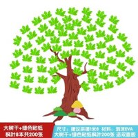 [Dán tường cây ước nguyện] Dán tường khuyến khích trí tuệ, trang trí lớp học cho trường tiểu học, mẫu giáo, vật liệu văn hóa bảng đen