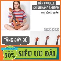 Đàn Ukulele Andrew concert lá lúa - tặng đầy đủ phụ kiện