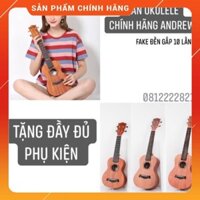 Đàn Ukulele Andrew concert lá lúa - tặng đầy đủ phụ kiện