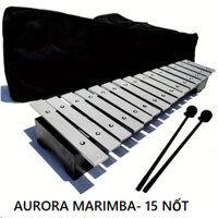 Đàn Xylophone Marimba 15 nốt NHÔM bạc sáng bóng bền đẹp AURORA-MB15 ÂM SIÊU TO