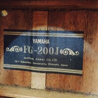 Đàn YAMAHA FG200J năm 1974 Tem đen Sản xuất tại Nhật