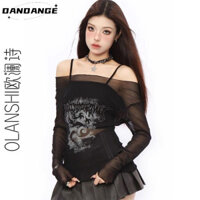 DANDANGE áo phông áo thun nữ croptop baby tee xu hướng Dễ thương Xu hướng Fashion WCS2480G1W 34Z240820